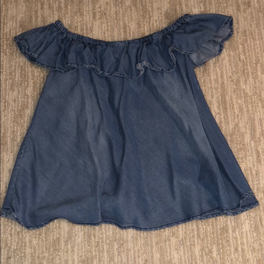 jean top off the shoulders